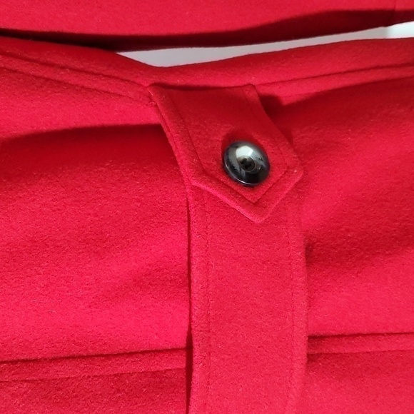 Harve Benard- Womens Red Double breasted Wool Coat Sz.10 - Picture 7 of 13